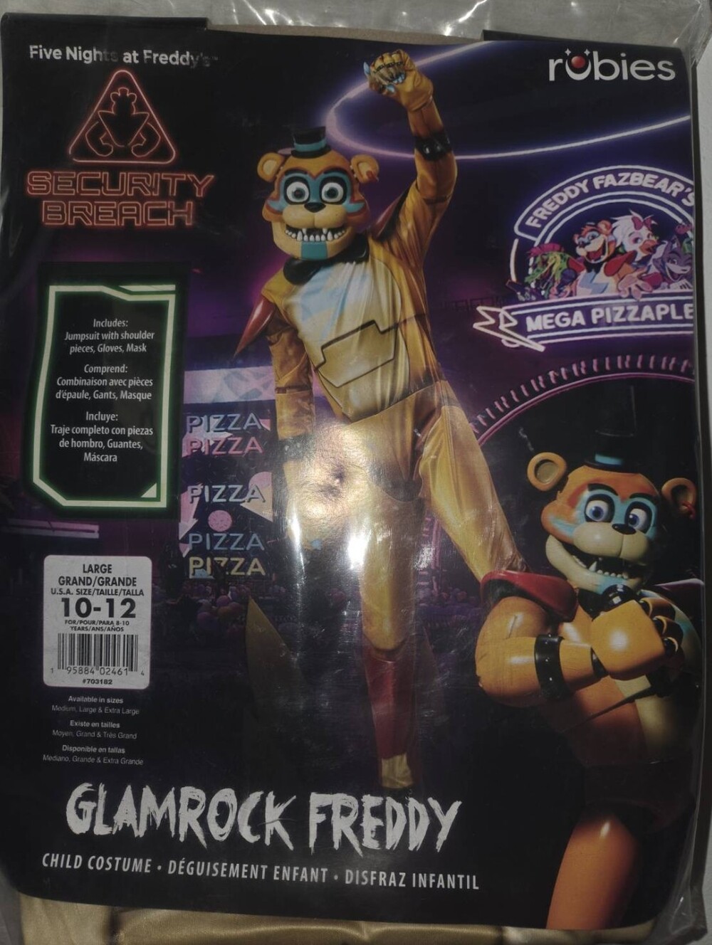 New Glamrock Freddy Child Costume Fnaf